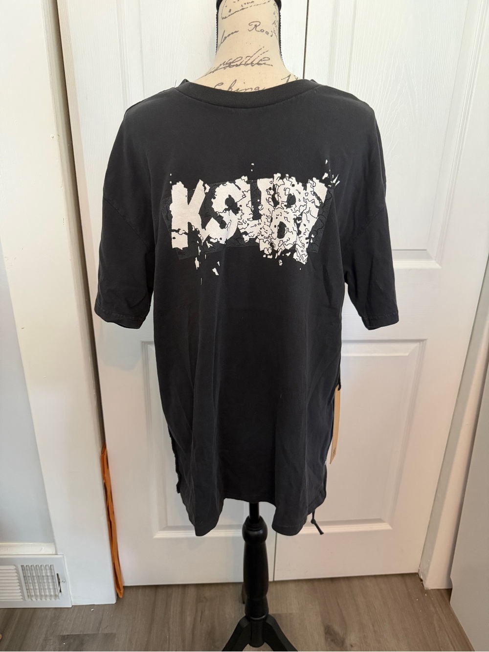 Ksubi Black Torn Tee with Comic S